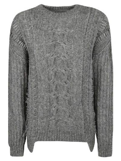 Shop Stella Mccartney Cables Jumper In Grey Melange