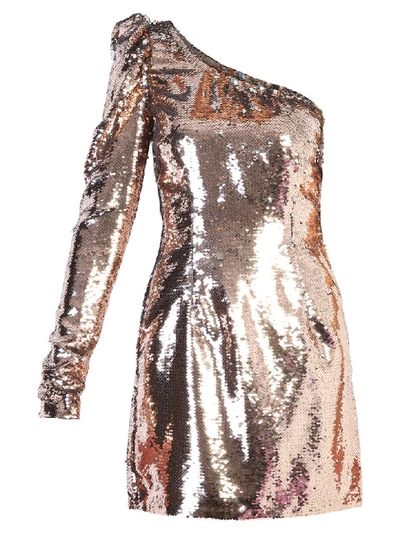 Shop Amen Sequined Dress In Metallic