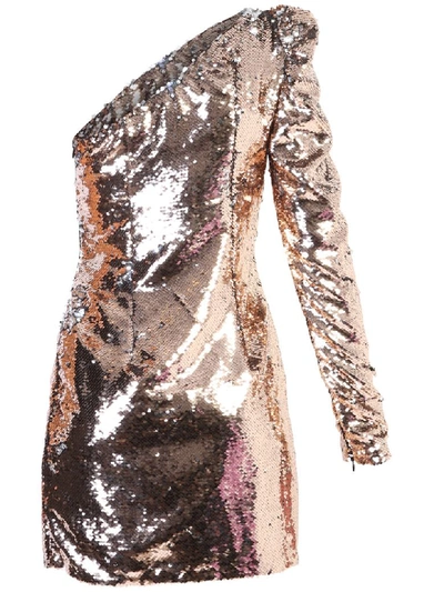 Shop Amen Sequined Dress In Metallic