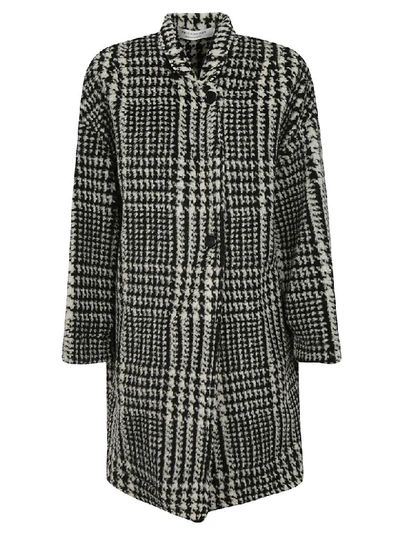 Shop Philosophy Di Lorenzo Serafini Patterned Coat In Black/white