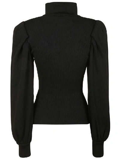 Shop Msgm Heart Cut-out Sweater In Black