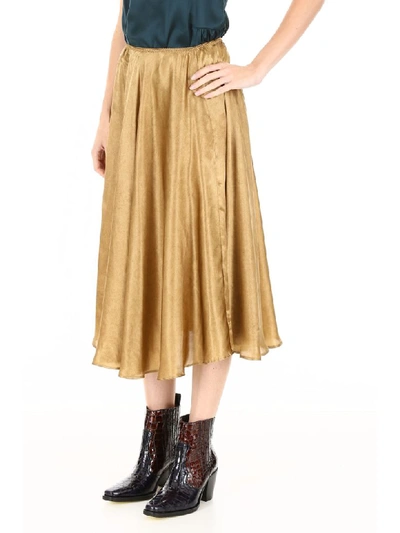 Shop Mes Demoiselles Nafi Skirt In Gold (gold)