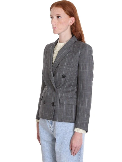 Shop Isabel Marant Étoile Visby Blazer In Grey Wool