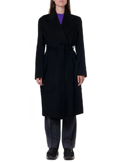 Shop Acne Studios Black Wool & Cashmere Coat