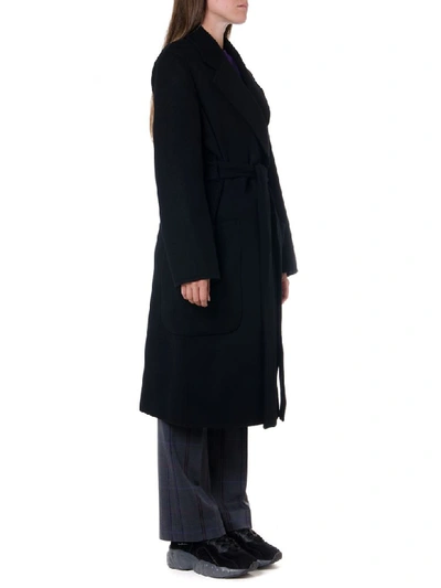 Shop Acne Studios Black Wool & Cashmere Coat