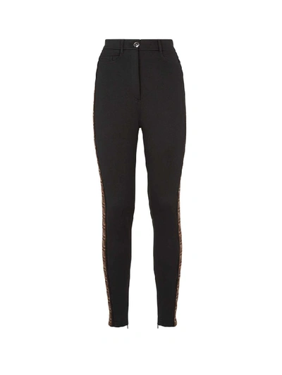 Shop Fendi Ff Logo Trousers In Black