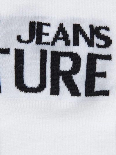 Shop Versace Jeans Couture White Socks With Logo