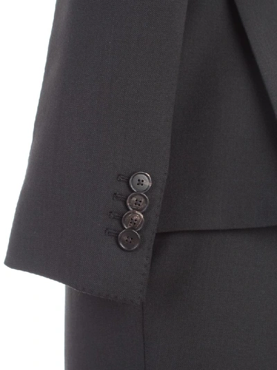 Shop Tagliatore Suit Single Breasted W/slits In Black