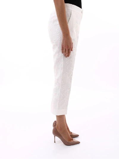 Shop Dolce & Gabbana Capri Trousers White