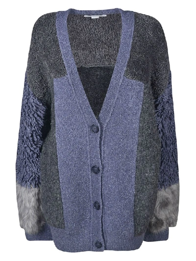 Shop Stella Mccartney Fur Cardigan In Grey