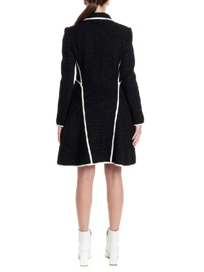 Shop Boutique Moschino Coat In Black