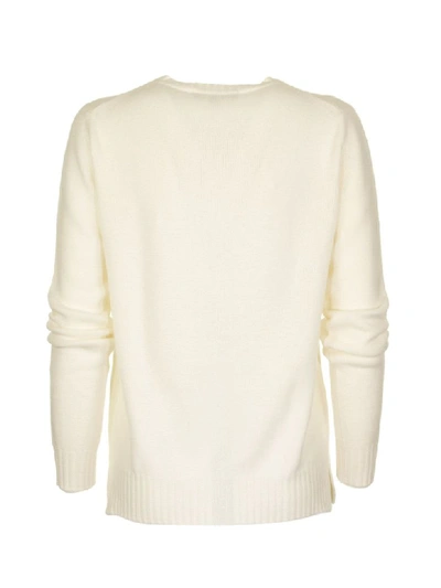 Shop Loro Piana Girocollo Baby Cashmere White Sweater