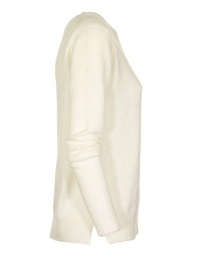Shop Loro Piana Girocollo Baby Cashmere White Sweater