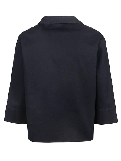 Shop Aspesi Buttoned Jacket In Navy