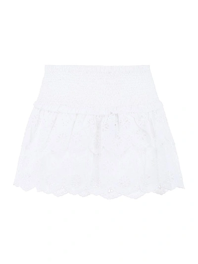 Shop Michael Michael Kors Sangallo Lace Skirt In White (white)