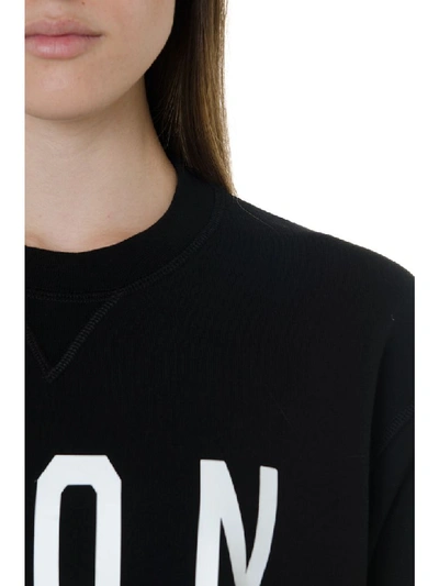 Shop Dsquared2 Icon Black Cotton Sweatshirt