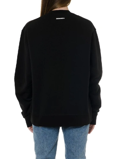 Shop Dsquared2 Icon Black Cotton Sweatshirt