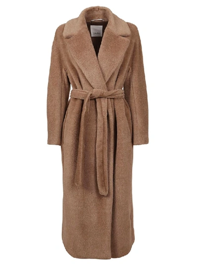 Shop Max Mara Beige Alpaca Coat