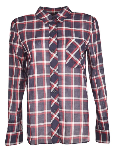 Shop Rag & Bone Robbie Shirt In Navy/multicolor