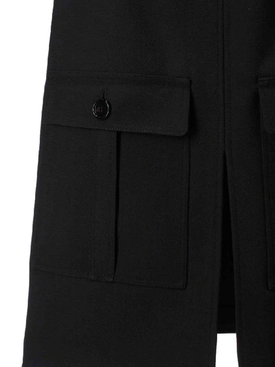Shop Chloé Front Slit Detail Skirt In Black