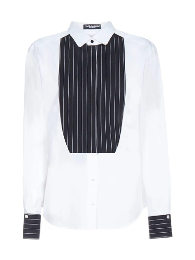 Shop Dolce & Gabbana Shirt In Bianco Gesso