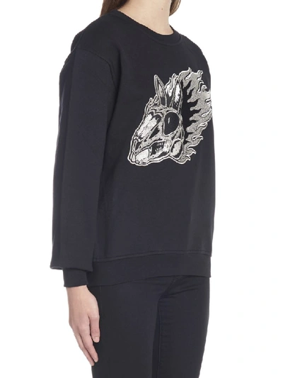 Shop Mcq By Alexander Mcqueen Mcq Alexander Mcqueen Flame Bunny Sweatshirt In Black