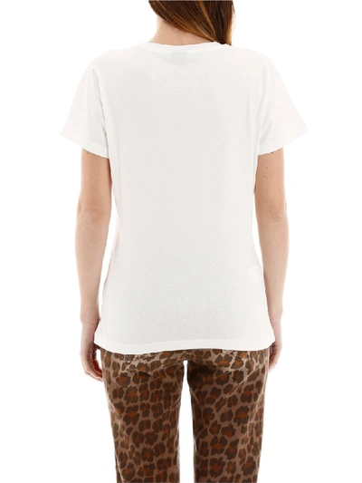 Shop Pinko Uniqueness T-shirt In Bianco Seta (white)