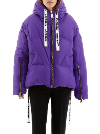 Shop Khrisjoy Khris Puffer Jacket In Violet (purple)