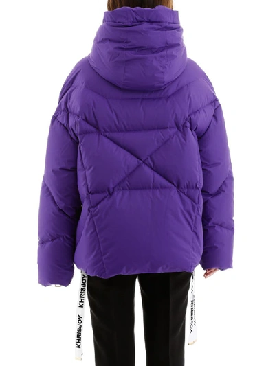 Shop Khrisjoy Khris Puffer Jacket In Violet (purple)