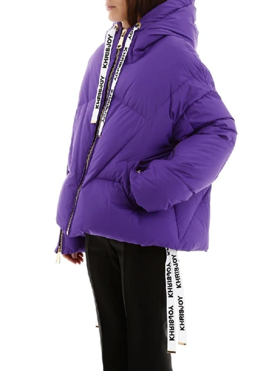 Shop Khrisjoy Khris Puffer Jacket In Violet (purple)