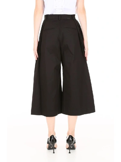Shop Moncler Genius 6 Cropped Trousers In Nero (black)