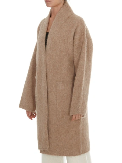 Shop Laneus Brush Coat In Camel