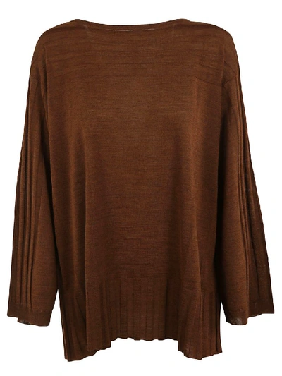 Shop Antonio Marras Pleated Sweater In Brown
