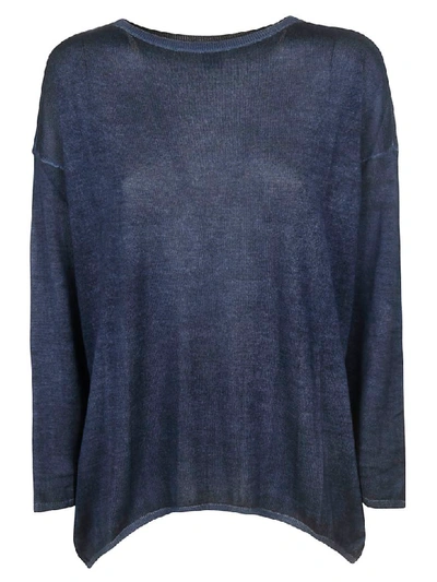 Shop Avant Toi Classic Cashmere Sweater In Blue