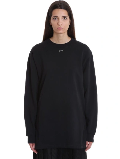 Shop Off-white Shifted Carryov Sweatshirt In Black Cotton