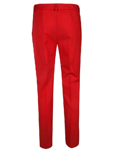 Shop Dolce & Gabbana Straight Leg Trousers In Red