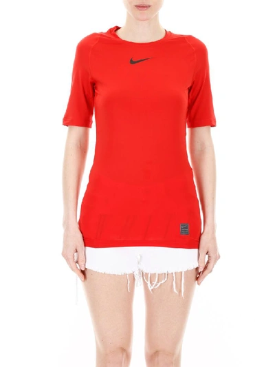 Shop Alyx Nike Logo T-shirt In Red (red)