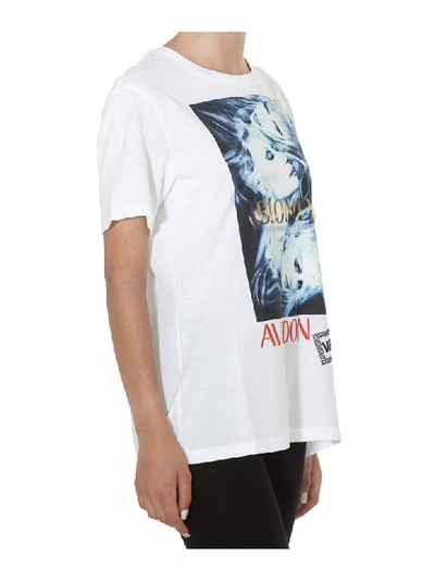 Shop Versace Blonde Motif T-shirt In White