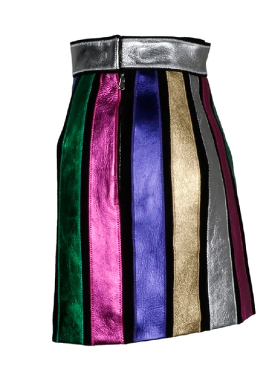 Shop Attico Skirt In Multicolour