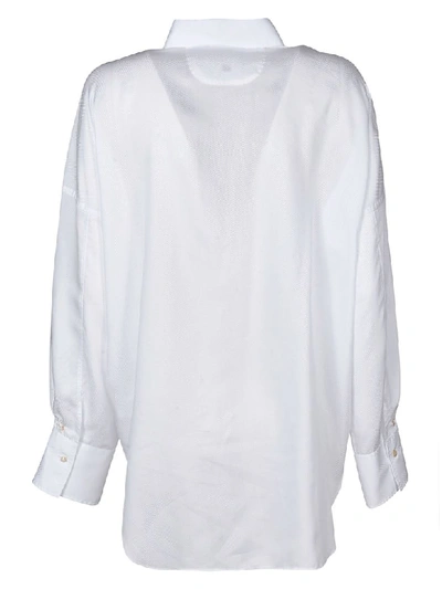 Shop Le Sarte Pettegole Pointed Collar Shirt In White