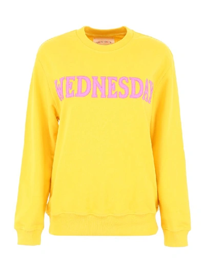 Shop Alberta Ferretti Monday Sweatshirt In Yellow (yellow)