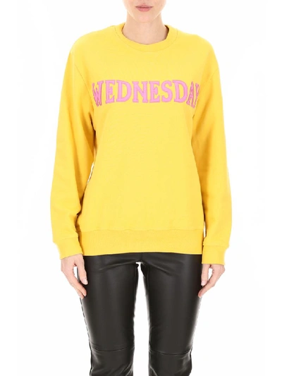 Shop Alberta Ferretti Monday Sweatshirt In Yellow (yellow)