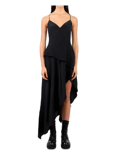 Shop Amiri Black Asymmetric Dress