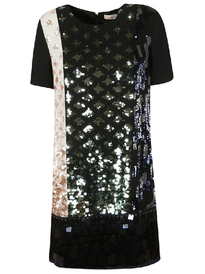 Tory Burch Color-block Sequin T-shirt Dress In Black | ModeSens