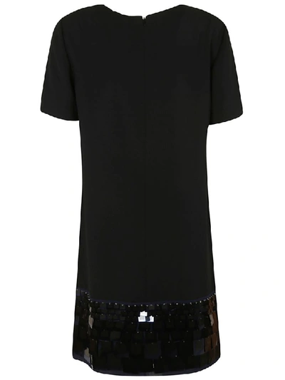 Tory Burch Color-block Sequin T-shirt Dress In Black | ModeSens