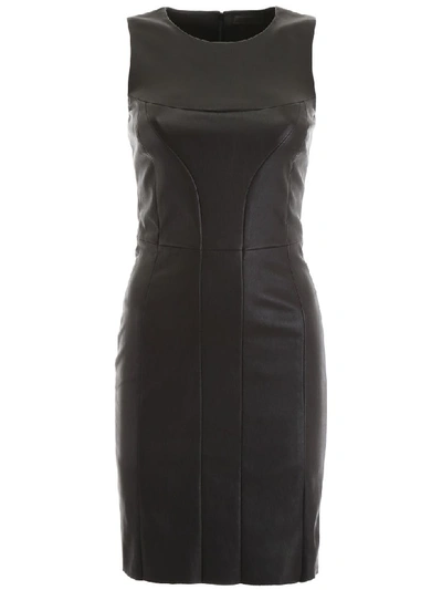 Shop Drome Nappa Dress In Black (black)