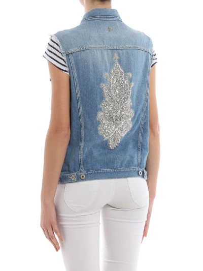 Shop Dondup Vest In Denim