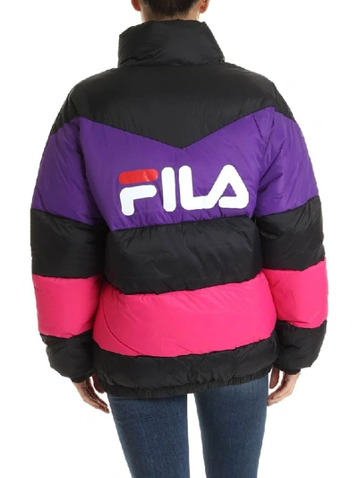 Shop Fila Blazer In Black-purple-pink