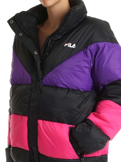 Shop Fila Blazer In Black-purple-pink