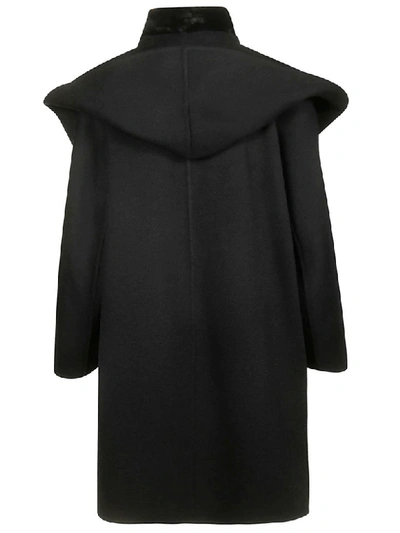 Shop Max Mara Revere Coat In Black